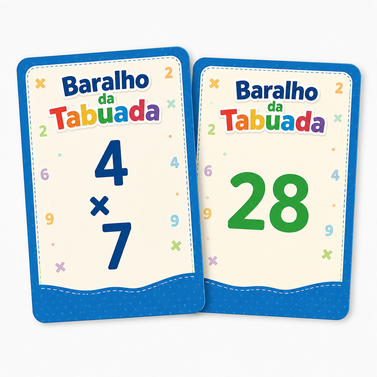Exemplo de carta 4 x 7 e resposta 28
