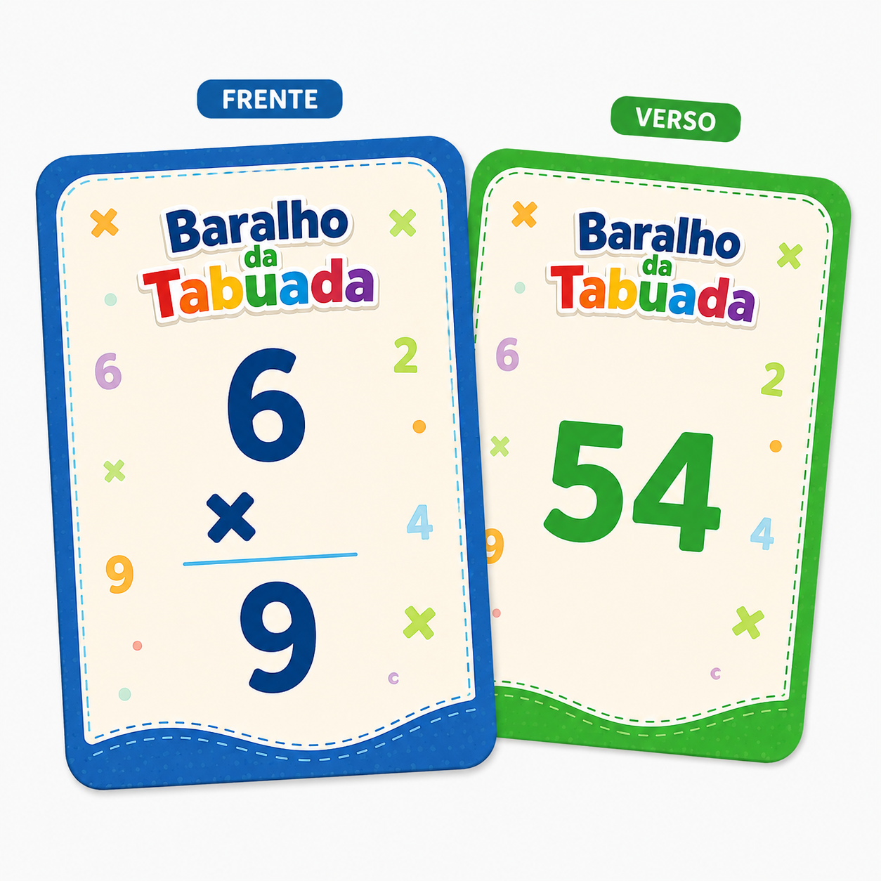Exemplo de carta 6 x 9 e resposta 54